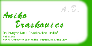 aniko draskovics business card